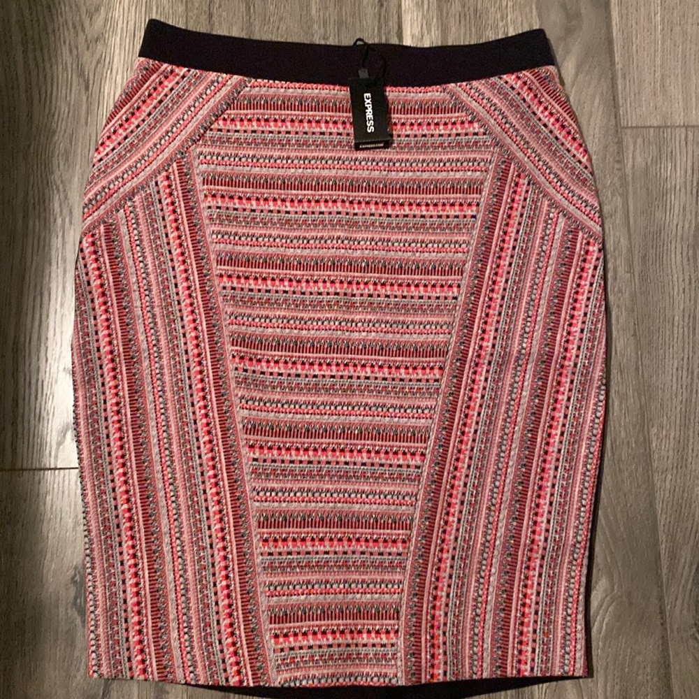 Fun double sided pencil skirt S